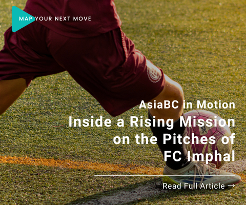 Photo of a boot kicking a ball, showcasing next-gen talent in grassroots football community, presented by Asia Business Centre | AsiaBC